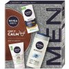 Nivea Men Keep it Calm Sensitive SPF15 pleťový krém 75 ml + Nivea Men Sensitive čistiaci gél 100 ml + Nivea Men Sensitive Bamboo Extract sprchový gél 250 ml, kozmetická sada pre mužov