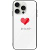 Sklenený kryt Painted Glass na iPhone 16 Pro Max - Red Heart