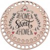 Drevené dno na košík okrúhle maľované home 2