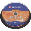 Verbatim 43523 DVD-R Matt Silver, 10-pack Spindle, 4.7GB, 16x, 12cm, bez možnosti potlače