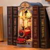 LED drevené 3D puzzle: Živá kniha - Cestovanie v čase s LED osvetlením