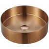 SAPHO - AURUM nerezové umývadlo, priemer 38cm, vrátane výpuste, meď mat AU301