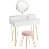 Toaletný stolík so zrkadlom a taburetkou RVT019W01