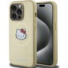 Hello Kitty Kryt Hardcase Leather Kitty Head s MagSafe pre iPhone 13 Pro Max – zlatý KF2345630