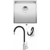 Blanco CLARON 400-U nerez Durinox 523385 + Deante NEO LUNO BOC B720 nerezová oceľ