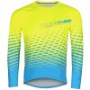 Dres Force MTB ANGLE dl. rukáv, fluo-modrý M