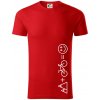 Hory bicykel úsmev - Tričko z organickej bavlny - 3XL ( Červená )