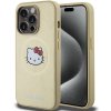 Hello Kitty Hardcase Leather Kitty Head MagSafe kryt na iPhone 14 Pro Max – zlatý KF2345633