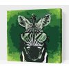 Vymalujsisam.sk Maľovanie podľa čísiel - Zebra s okuliarmi Veľkosť: 50x50cm, Rám: Na kartónovej doske
