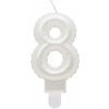 Dortisimo Tortové sviečky - Perleťová biela 8 (7cm)