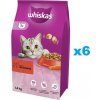 WHISKAS Adult pre dospelé mačky s lahodným hovädzím mäsom 6 x 1,4 k g