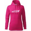 Karate Evolúcia - kop - Mikina dámská Cape s kapucí - XL ( Purpurová )