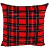 LKV Lomnice vankúš plněný rounem červená kostka 35x35