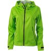 Daiber Dámska softshellová bunda s kapucňou JN1097 - Jarná zelená / oceľovo šedá | 2XL