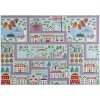 Multidecor Detský koberec STELLA STREETS 80x100 cm tyrkysový/mesto 508432 + záruka 3 roky zadarmo