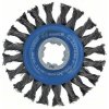BOSCH X-LOCK Kotúčová drôtená kefa vrkočová, 115, oceľ 115 mm, 0,5 mm, 12 mm 2608620731