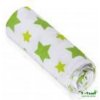 T-TOMI Osuška bambusová 100x80 cm, zelené hviezdičky