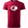 Florbal lopta - Klasické pánske tričko vyššej gramáže - 2XL ( Marlboro červená )