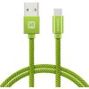 Swissten 71521307 textilný s USB-C konektorom a podporou rýchlonabíjania, zelený