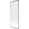 Mexen Next L, 1-krídlová vaňová zástena 70 x 150 cm, 6mm číre sklo-čierny vzor, chrómový profil, 895-070-000-03-70-01