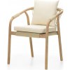 Hector Záhradná stolička Rovigo z masívu svetlé akáciové drevo/béžová