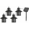 RABALUX 77003 Ximpu solárne svietidlo dekoratívne - reťaz s lampášmi LED 4800mm 0,1W/5lm 2700K IP44 čierna, biela, súmrakový senzor