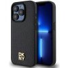 DKNY PU Leather Repeat Pattern Stack Logo Magsafe Apple iPhone 14 Pro Max DKHMP14XPSHRPSK Black