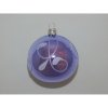 ONREX Vianočná ozdoba sklenená guľa fialová ornament pr. 8 cm