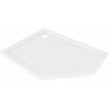 Mexen Flow Slim, ľavostranná päťuholníková sprchová vanička 100 x 80 cm, biela lesklá, 46P108010L