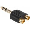 Redukcia Jack 6,3 - 2x RCA zásuv. pozl.