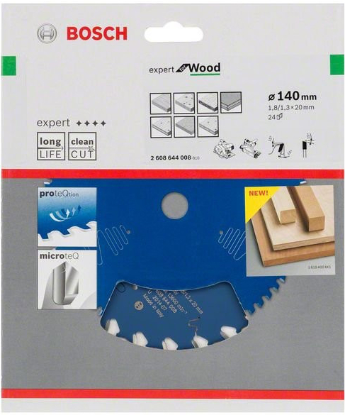 Bosch Pílový kotúč Expert for Wood, pr. 140 mm, 24 zubov (2608644008)