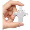 USB Flash disk Viking 3.0 4v1 s konektorom Lightning/Micro USB/USB/USB-C, 16 GB, strieborná VUF16GBS