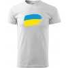 Ukrajina vlajka - Klasické pánske tričko vyššej gramáže - 2XL ( Biela )