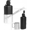 FĽAŠA POĽNÁ ŠVAJČIARSKA M84 PLAST (850ML) S POHÁROM S 2 POHYBLIVÝMI UCHAMI (500ML) POUŽ. ORIG. - ČIERNA