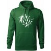 T-ričko Volkswagen Splash pánska mikina Farba potlače: Biela, Veľkosť: L, Farba mikiny: Tmavozelená