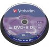 DVD+R VERBATIM DL 8,5GB 8X Dvojvrstvové 10ks/cake