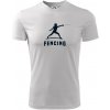 Fencing (šerm) - postava - Pánske tričko Fantasy športové - 3XL ( Biela )