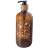 Orion Sklenený dávkovač mydla, hnedá, 0,5 l