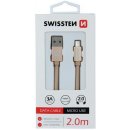 Swissten 71522304 USB - microUSB, 2m, zlatý