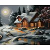 Zuty – Maľovanie podľa čísel – Zasnežený dom po súmraku (D. Rusty Rust), 40 × 50 cm, plátno 8596530178682