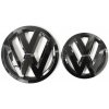 VW POLO V (2019-2020) predný a zadný znak, logo (14 cm a 11,2 cm) - čierna lesklá
