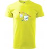 Zubárske tričko - kefka a jedlo - Klasické pánske tričko vyššej gramáže - M ( Neonová žltá )
