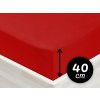 Jersey napínacie prestieradlo na extra vysoký matrac JR-007 Sýto červené 180 x 220 - výška 40 cm