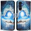 Peňaženkové 3D puzdro na Galaxy A16 5G - Vlny a Slnko