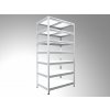 Kovový regál Biedrax 60 x 90 x 210 cm, pozinkovaný - 7 políc biele lamino 12mm