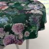 Biante Dekoračný okrúhly obrus Parma PM-114 Fialové kvety na tmavo zelenom Ø 50 cm