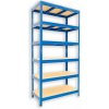Kovový regál do domácnosti Biedrax 50 x 90 x 180 cm, modrý - 6 políc MDF, 275kg