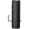 Dymovod Eurometal s klapkou.120 mm/1000 t.1.5 mm ČIERNY