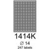 etikety RAYFILM 14mm kruh univerzálne zelené R01201414KA (100 list./A4)
