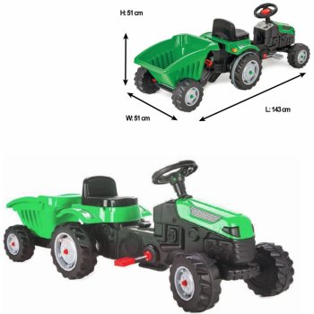 Pilsan Traktor šliapací s valníkom zelený